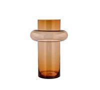 Lyngby Amber Glass Vase 40cm