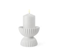 Lyngby Block Candle Holder, Porcelain, red, 3 (EU)
