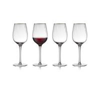 Lyngby Glas Palermo Gold red wine glass 40 cl 4-pack Clear-gold
