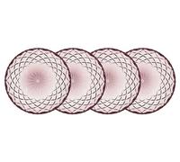 Lyngby Glas Sorrento Plate Diameter 16 cm Pack of 4 Pink