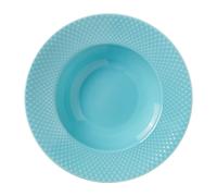 Lyngby Porcelæn Rhombe deep plate Ø24.5 cm Turquoise