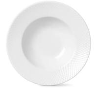 Lyngby Porcelæn Rhombe deep plate white Ø 24.5 cm