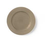 Lyngby Porcelæn Rhombe Earth lunch plate Ø23 cm Clay
