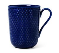 Lyngby Porcelæn Rhombe mug with handle 33 ark blue