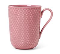 Lyngby Porcelæn Rhombe mug with handle 33 cl Pink
