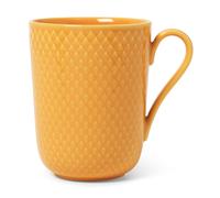 Lyngby Porcelæn Rhombe mug with handle 33 cl Yellow