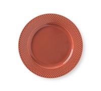 Lyngby Porcelæn Rhombe plate terracotta 23 cm