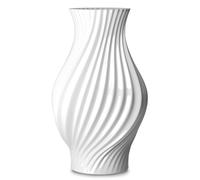 Lyngby Porcelæn - Twist Vas H18 cm vit porslin Vase - White