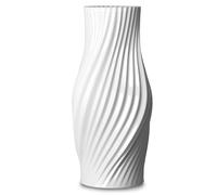 Lyngby Porcelæn - Twist Vas H18 cm vit porslin Vase - White