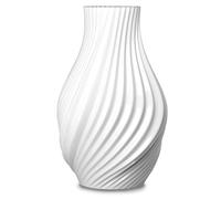 Lyngby Porcelæn - Twist Vas H18 cm vit porslin Vase - White
