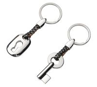 LynixTrade 1 Pair Silver Keychains for 10 Years Anniversary Wedding Gifts for Couple, Tin Iron Theme 10th Anniversary Wedding Gifts for Him Her Husband Wife, Christmas Valentine Couple Present