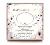 LynixTrade 18th 21st Birthday Gifts for Girls, Birthday Adjustable Bracelet with Card Present for 18 21 Year Old Girls, Gifts Ideas for Daughter Sisters Friends Granddaughter (18th)