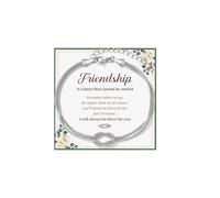 LynixTrade Silver Friendship Bracelet, Love Knot Stainless Steel Gift