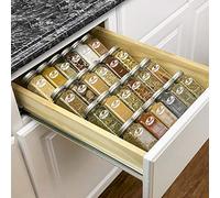 Lynk Professional 430411DS Spice Bottle Rack Slide Out Upper Cabinet Organizer, Alloy Steel, Silver Metallic, 10-1/4" Spice Rack Tray - Medium