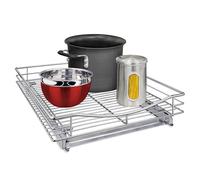 Lynk Professional Organizer-Pull Out Under Cabinet Sliding Shelf, Metal, Chrome, 17" W x 18" D