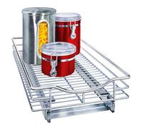 Lynk Professional Pull Out Under Cabinet Sliding Shelf, Metal, Chrome, 11" W x 18" D