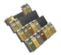 LYNK PROFESSIONAL® Spice Rack Drawer Organizer - Heavy Gauge Steel 4 Tier for Kitchen Drawers, Spice Drawer Organizer, Silver Metallic, Large, 13-1/4" Spice Rack Tray