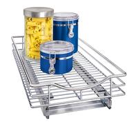 Lynk Pull Out Under Cabinet Sliding Shelf, Metal, Chrome, 11" W x 21" D