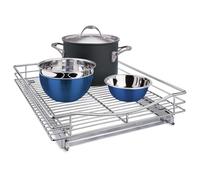 Lynk Pull Out Under Cabinet Sliding Shelf, Metal, Chrome, 17" W x 21" D