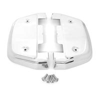 Lynlane D-Shape Passenger Footboard Cover Floorboard Cover Compatible with Harley Touring Street Road Electra Glide Dynna Softail (Chrome)