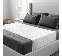 Lynmark® Waterproof Bed Protector with Tuck-In Flaps - Washable Bedwetting & Incontinence Sheet Absorb Up to 3L - Leak-Proof OEKO-Tex Certified Cotton Mattress Pad for Super King Bed - 180x85cm, White