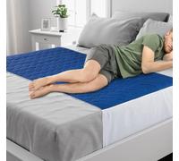 Lynmark® Waterproof Bed Protector with Tuck-In Flaps - Washable Bedwetting & Incontinence Sheets Absorb Up to 3 Liters - Leak-Proof OEKO-Tex Certified Cotton Mattress Pad for King Bed - 150x85cm, Navy