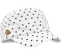 Lynmquober Polka Dot Newsboy Cap for Women Arts Beret Hat | Cotton twill, adjustable fit, curved brim, black or white color, round metal accent with multiple five-pointed stars
