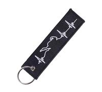 LYNMTPJ 1 PC Novelty Keychain Launch Key Chain Bijoux Keychains for Motorcycles and Cars Key Tag New Embroidery Key Fobs(#30)