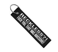 LYNMTPJ MotoLoot KeyChain for Motorcycles, Scooters, Cars and Gifts (Insert Before Flight)(Reckless?!)