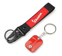 LYNMTPJ Motorcycle Keychain for Vespa GTS300/GTV/LX/PX/Sprint/Primavera - Metal Key Ring with Gift Box(Red-2)