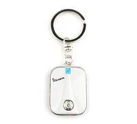LYNMTPJ Motorcycle Keychain for Vespa GTS300/GTV/LX/PX/Sprint/Primavera - Metal Key Ring with Gift Box(White-1)