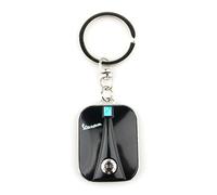 LYNMTPJ Motorcycle Keychain for Vespa GTS300/GTV/LX/PX/Sprint/Primavera - Metal Key Ring with Gift Box(Black-1)