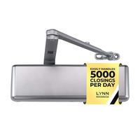 LYNN HARDWARE Extra Heavy Duty Commercial Door Closer, DC9016 Automatic Door Closer, Surface-Mounted Auto Door Closer, Size 1-6 Commercial Door Closer Heavy Duty for Heavy Traffic Areas, Aluminum