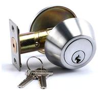 LYNN HARDWARE Heavy Duty Designer Commercial Deadbolt (Single Cylinder Lock, Satin Chrome, 26D) Non-Handed, Grade 2 Industrial - UL 3 Hour Fire Rated & ADA Compliant | Wood or Metal Doors