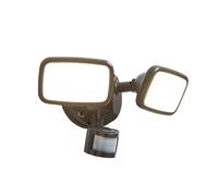 Lynn PIR Twin 3000k LED Outdoor Flood Light Dark Grey IP44 Netlighting Dark Grey One Size
