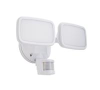 Lynn PIR Twin 3000k LED Outdoor Flood Light White IP44 Netlighting White One Size