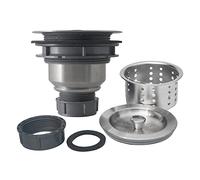 Lynnado Kitchen Sink Drain Assembly Kit 3-1/2 Inch with Deep Basket,304 Stainless Steel Sink Strainer with Stopper & Sealing Lid