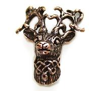 LynnAround Bronze Pewter Norse Viking Celtic Buck Deer Head Beard Beads Rings, Dwarven Dreadlock Pirate Medieval Hair Beads, Pagan Jewelry, 6 millimeters, Non-Precious Metal