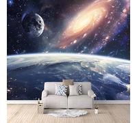 LYNNB 3D Wall Mural Galaxy Photo Wallpaper 450 × 315 cm (WxH) Non-Woven Mural Wallpaper Dream Universe Galaxy Wall Murals for Bedroom Living Room Poster Sofa TV Background Decoration