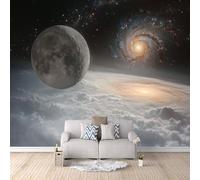 LYNNB 3D Wall Mural Galaxy Photo Wallpaper 450 × 315 cm (WxH) Non-Woven Mural Wallpaper Space Universe Fantasy Planet Wall Murals for Bedroom Living Room Poster Sofa TV Background Decoration