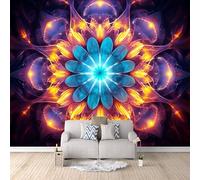 LYNNB Mandala Photo Wallpaper 150×105cm (WxH) Wall Mural 3D Dreamy Mandala Bohemia Wall Murals for Bedroom Living Room, Mural Wallpaper Non-Woven Premium Art Print Poster Decoration