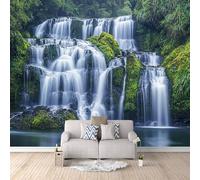 LYNNB Wall Mural Fall 3D Photo Wallpaper, Natural Scenery Waterfall Wall Murals for Bedroom Living Room, Non-Woven Mural Wallpaper Art Poster Sofa TV Background Decor 500 × 280 cm (WxH)