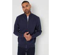 'Lynne' Funnel Neck Zip Through Sweatshirt Threadbare Navy XL