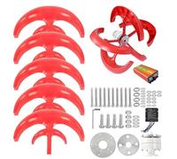 LYNNEYING 12V/24V Wind Tur-bine for Off-Grid Home, 5-Blade Generator Kit with 2000W Inverter, Lantern-Type, Low Noise, High Efficiency for Home, Camping, Marine Applications(DC,1000W12V)