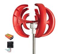 LYNNEYING 12V/24V Wind Tur-bine Generator, 5-Blade Vertical Design Wind Power Kit, Low RPM Start, for Hybrid Solar Systems, Boat, RV, Remote Monitoring, Off-Grid(AC:2000W,2000W12V)