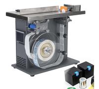 LYNNEYING 200W Semi-Automatic Right Angle Label Applicator, 15-30 PCS/Min, Touch Screen, Fiber Optic Recognition, Metal Body, for Pharmaceutical Boxes, ±0.5mm Accuracy, φ25-30mm Labels