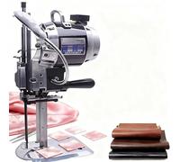 LYNNEYING 3400RPM Fabric Cutter, High-Speed Straight Knife Cloth Cutting Machine, Industrial Fabric Cutting Machine with Automatic Knife Sharpen, for Multilayer Fabric Leather Cloth(250mm)