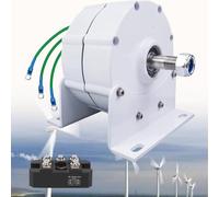 LYNNEYING 600Rpm AC DC Permanent Magnet Alternator 6000W 8000W 10000W 12000W Upgraded Permanent Magnet Generator 12V 24V 48V Motor with Controller for Wind Water(48V,10000W)