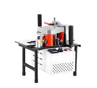 LYNNEYING Adjustable Speed Edge Banding Machine, Curve Straight Edge Bander, Compact Woodworking Edge Banding Machine, 12KG Lightweight, for Construction Site Tasks(White)