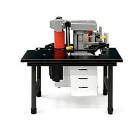 LYNNEYING Curve Straight Edge Bander, Compact Woodworking Edge Banding Machine, Handheld Edge Banding Gluing, Heat-Insulated Handle, Overload Protection, for Cabinet Door Edging(Black)